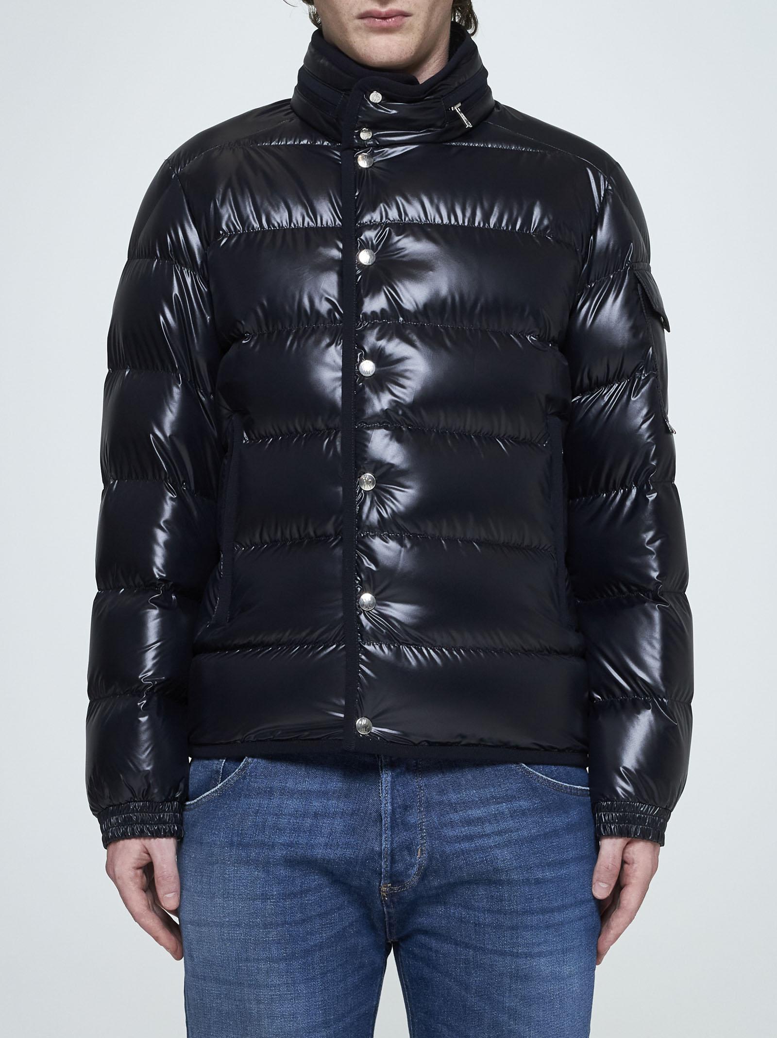 Gourette Quilted Nylon Down Jacket In Navy Product Image