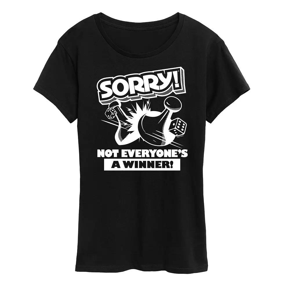 Women's Sorry Not Everyone's A Winner Graphic Tee by Hasbro, Size: Medium, Grey Red Product Image