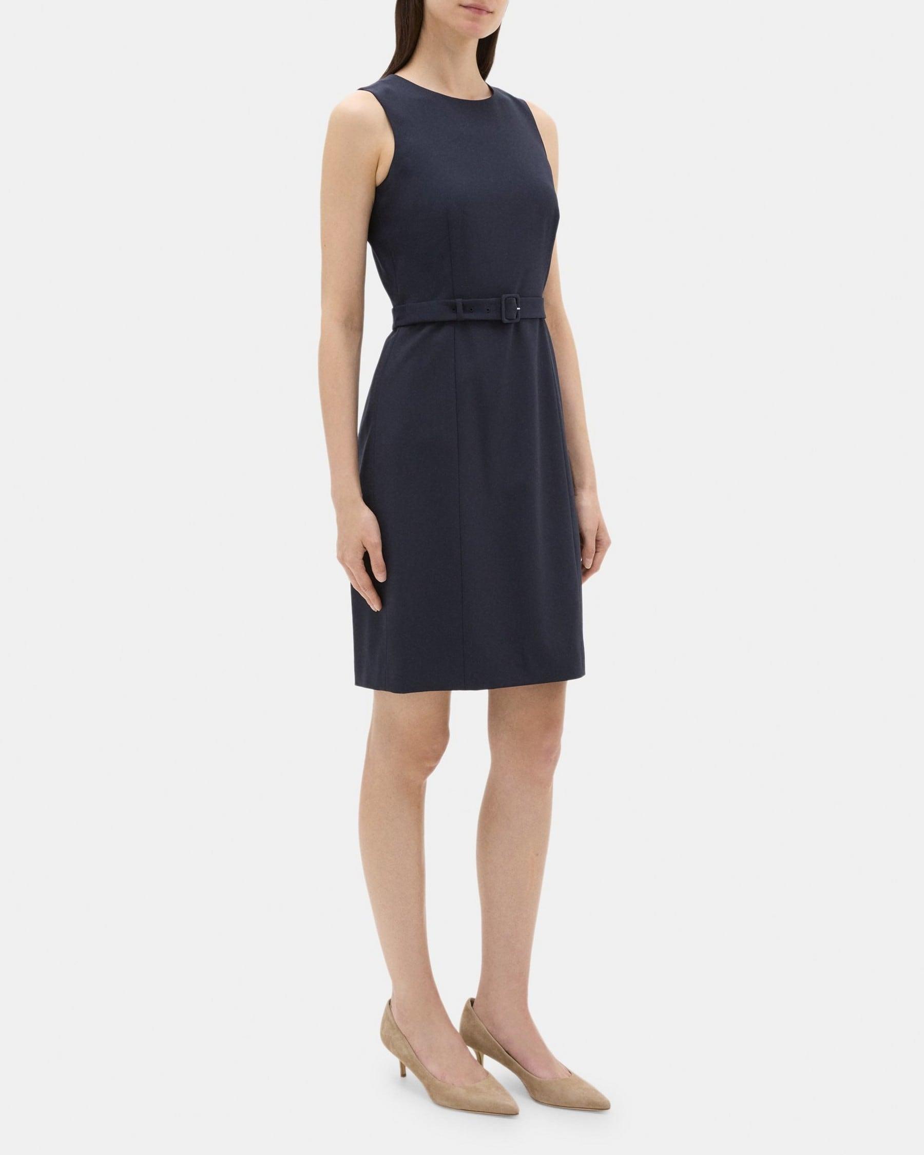 Belted Dress In Sevona Stretch Wool Product Image