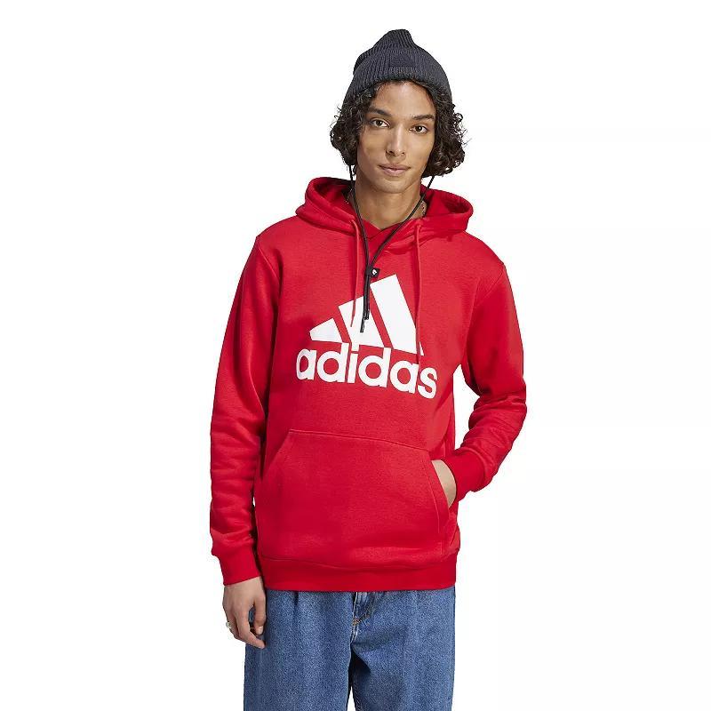 Mens adidas Essential Big Logo Fleece Hoodie Product Image