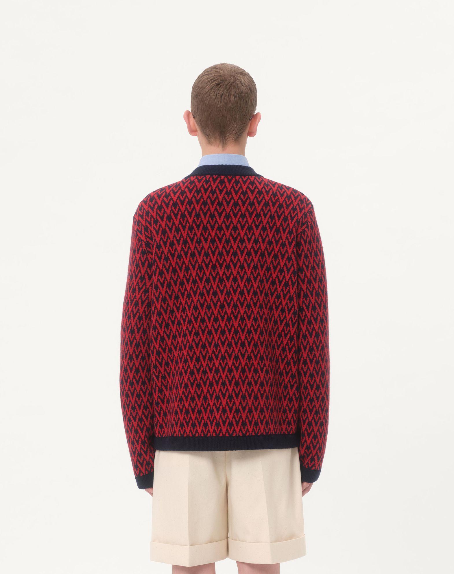 Wool Cardigan With Toute La V Pattern Product Image