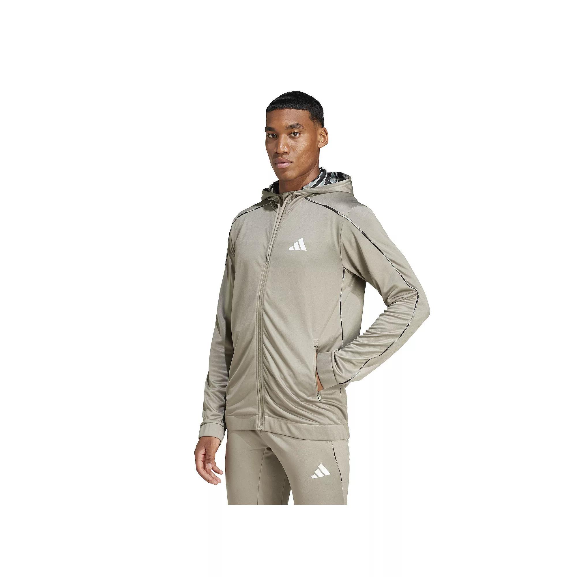 Mens adidas Essentials Camo Training Zip Hoodie Product Image