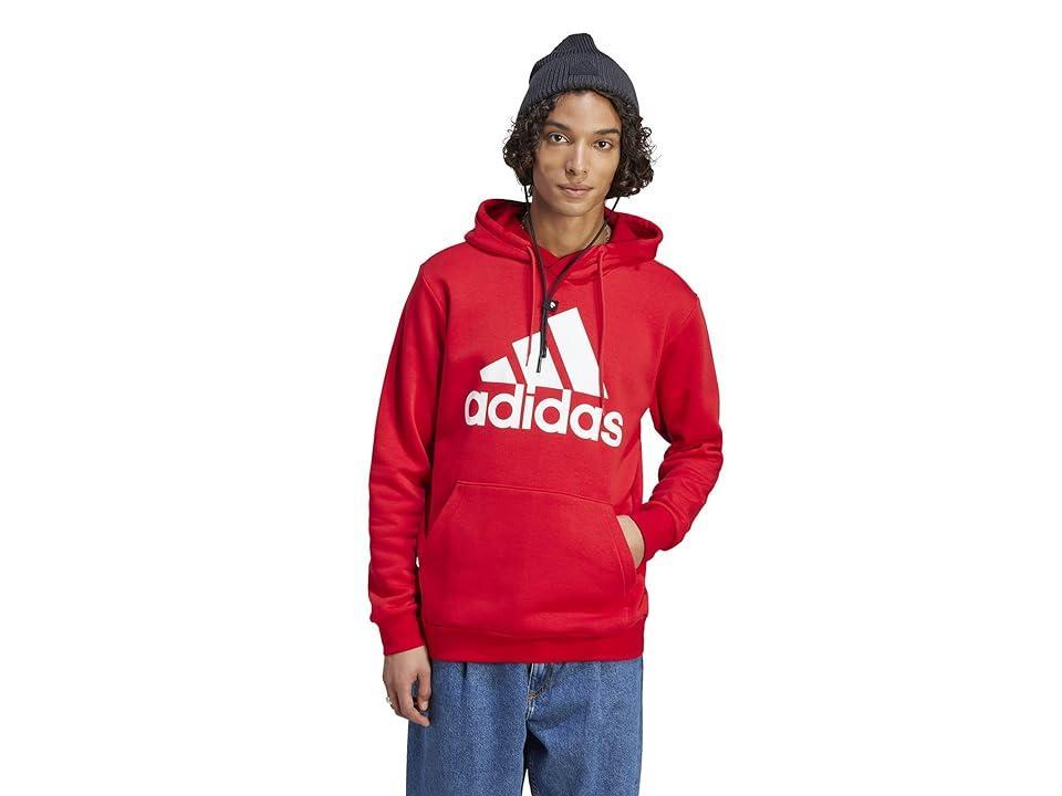 Mens adidas Essential Big Logo Fleece Hoodie Product Image