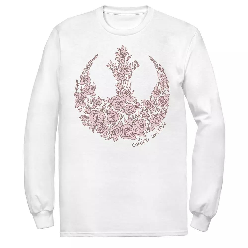 Men's Star Wars Rose Rebel Emblem Tee, Size: Small, White Product Image