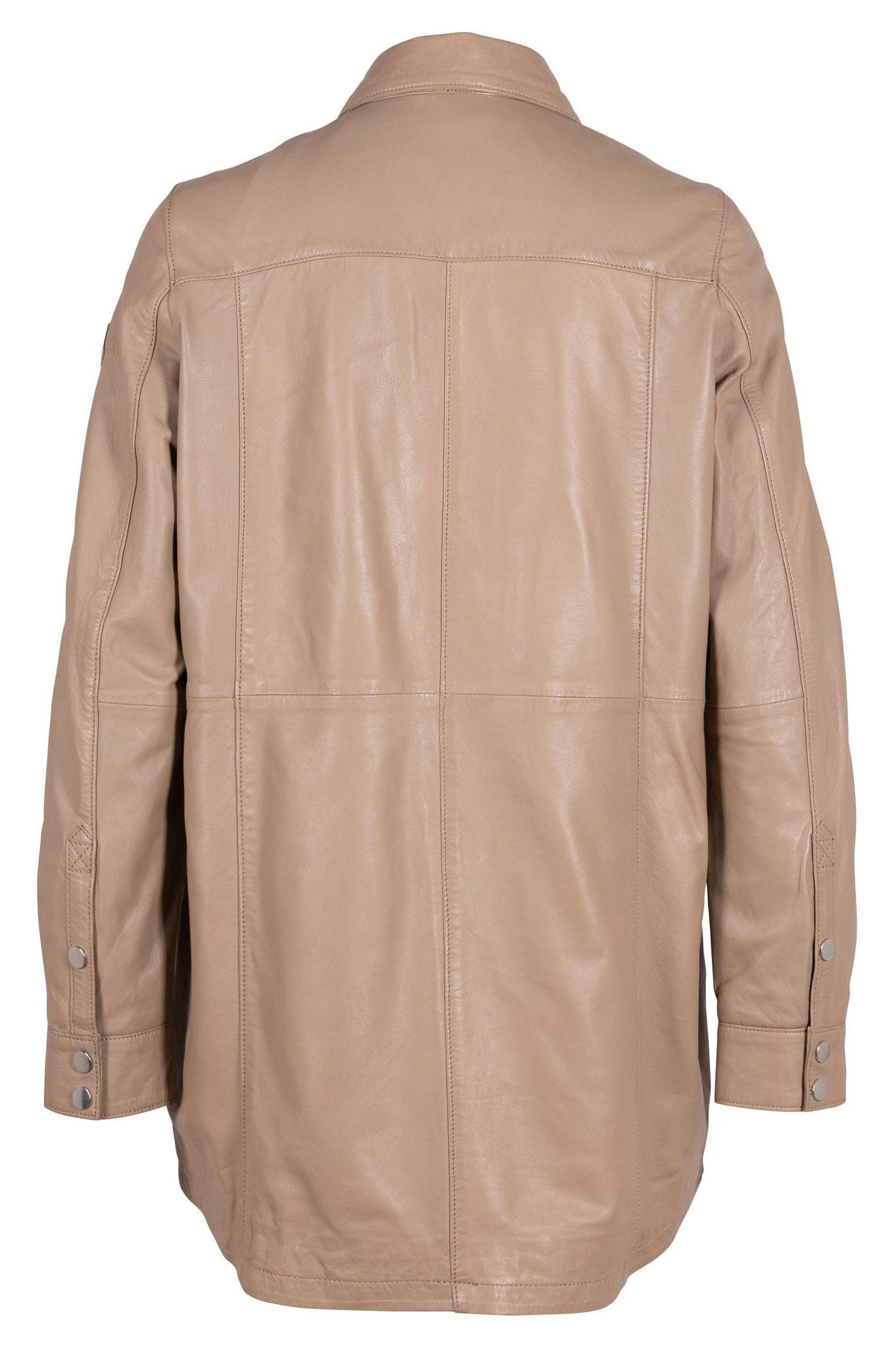 Mahi RF Leather Jacket- Toffee Product Image