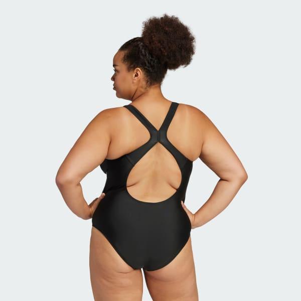 3-Stripes C-Back Swimsuit (Plus Size) Product Image