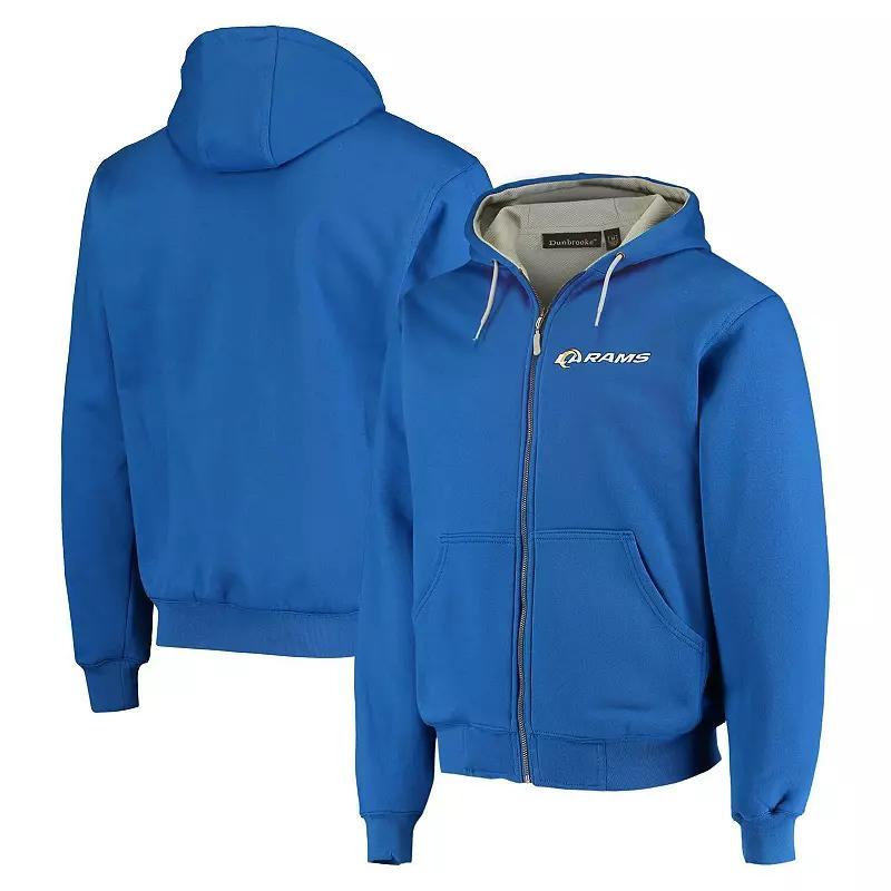 Men's Dunbrooke Royal Los Angeles Rams Craftsman Thermal-Lined Full-Zip Hoodie,  Product Image