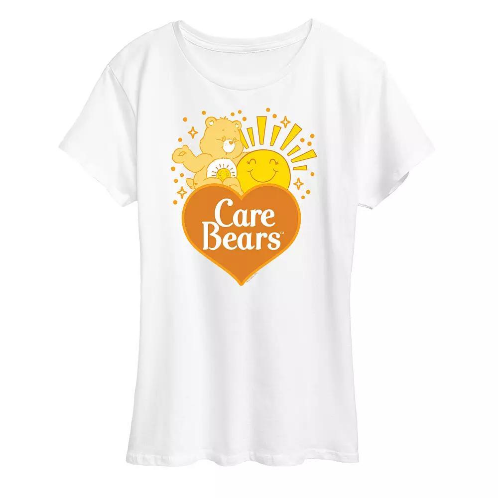 Women's Care Bears Funshine Logo Graphic Tee, Size: Small, Heather Grey Product Image