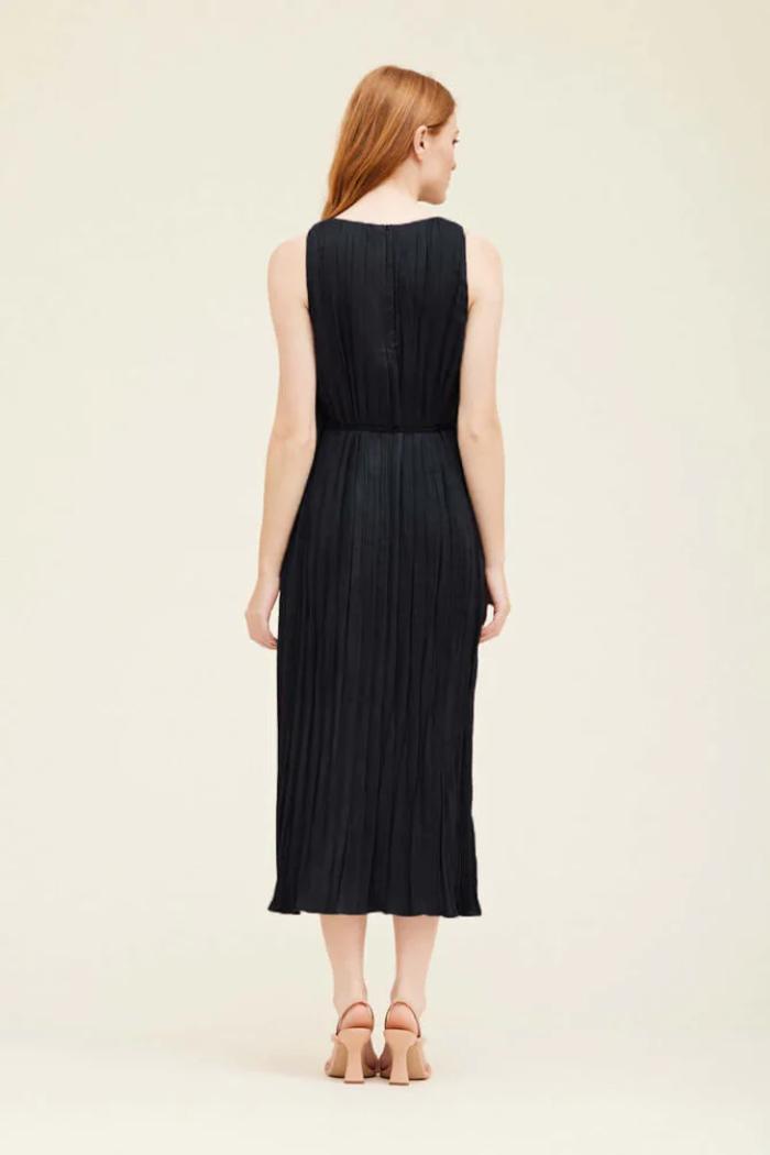 Holiday Pleat Midi Dress Product Image