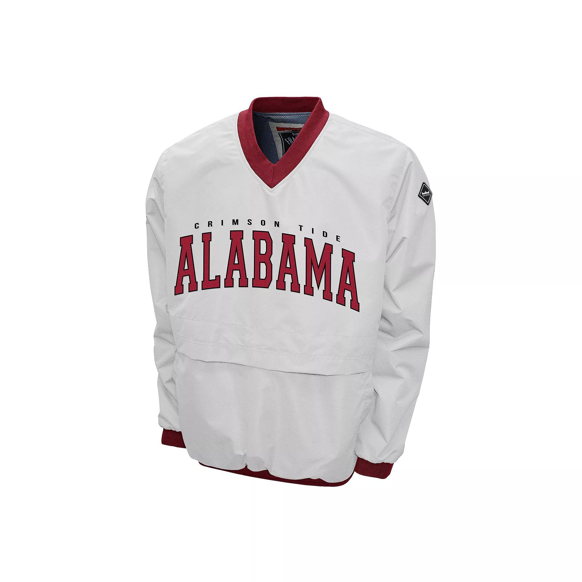 Men's Alabama Crimson Tide Members Windshell Pullover, Size: XL, White Product Image
