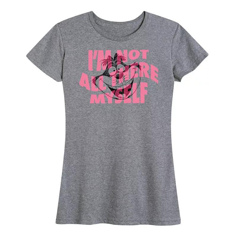 Disneys Alice in Wonderland Womens Im Not All There Myself Graphic Tee, Girls Product Image