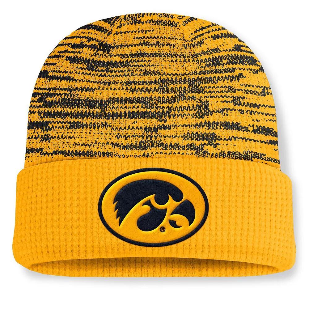 Men's Nike Gold/Black Iowa Hawkeyes Primetime Terra Cuffed Knit Hat Product Image