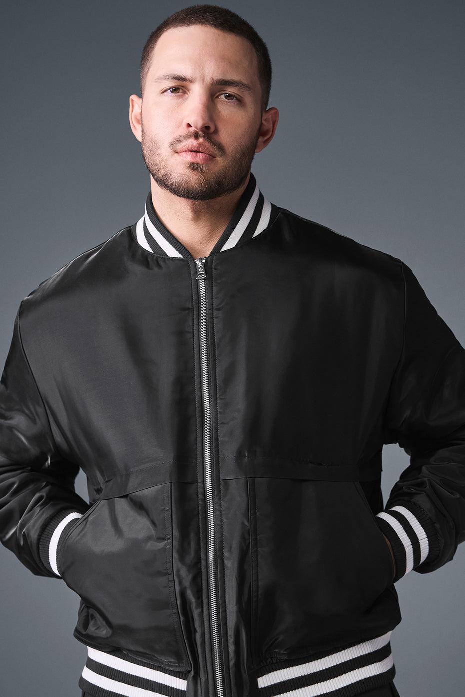 Afterglow Varsity Jacket - Black Male Product Image