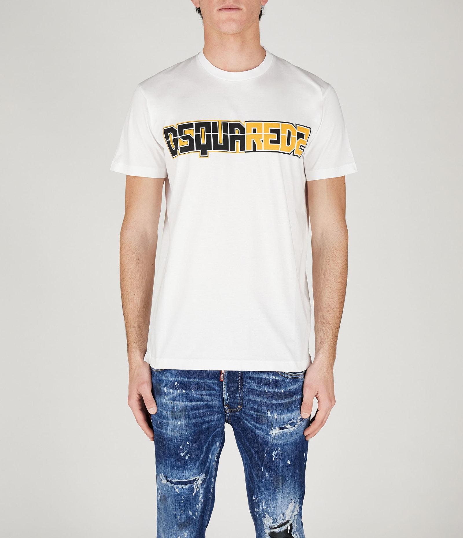 DSQUARED2 Man T-shirt White Size L Cotton Product Image