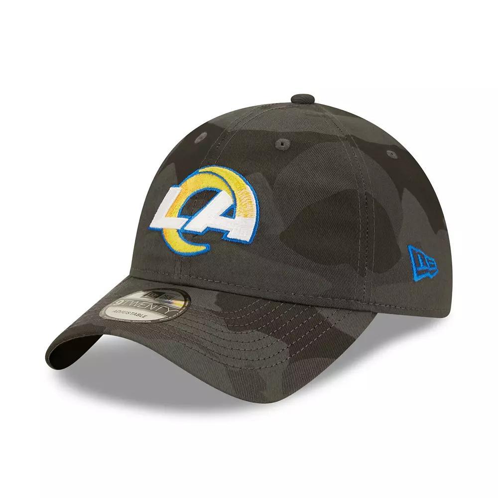 Men's New Era  Camo Los Angeles Rams Core Classic 2.0 9TWENTY Adjustable Hat, Green Product Image