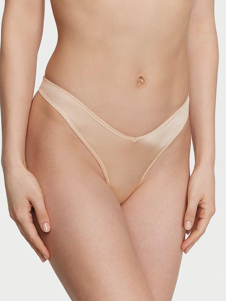 Smooth Strappy-Back High-Leg Thong Panty Product Image