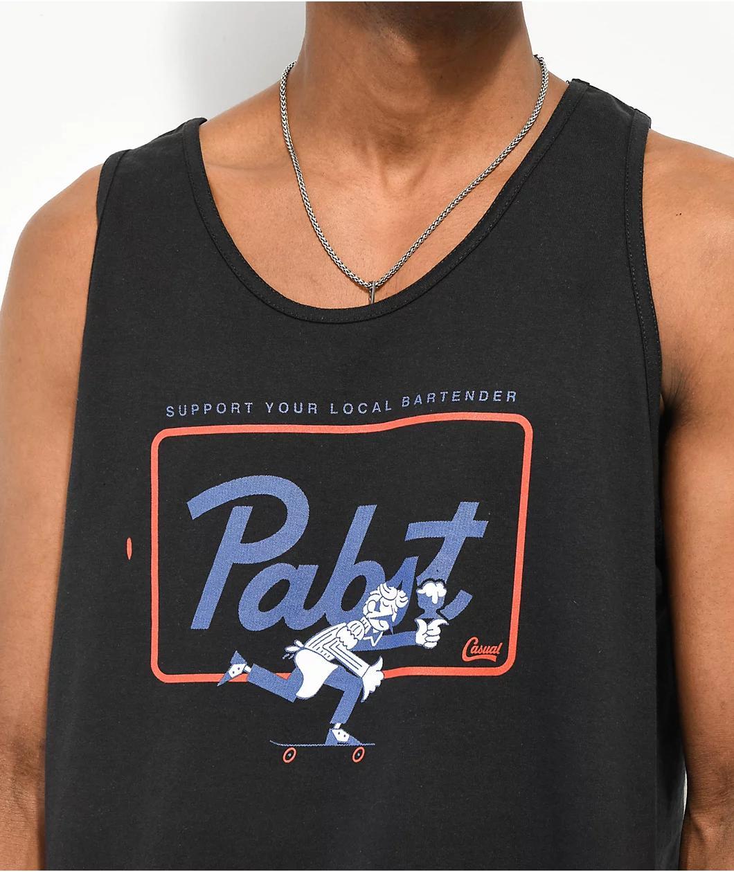 Casual Industrees x Pabst Skater Waiter Black Tank Top Product Image