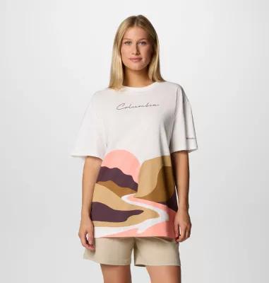 Columbia Womens Rolling Bend Graphic Oversized T-Shirt- Product Image