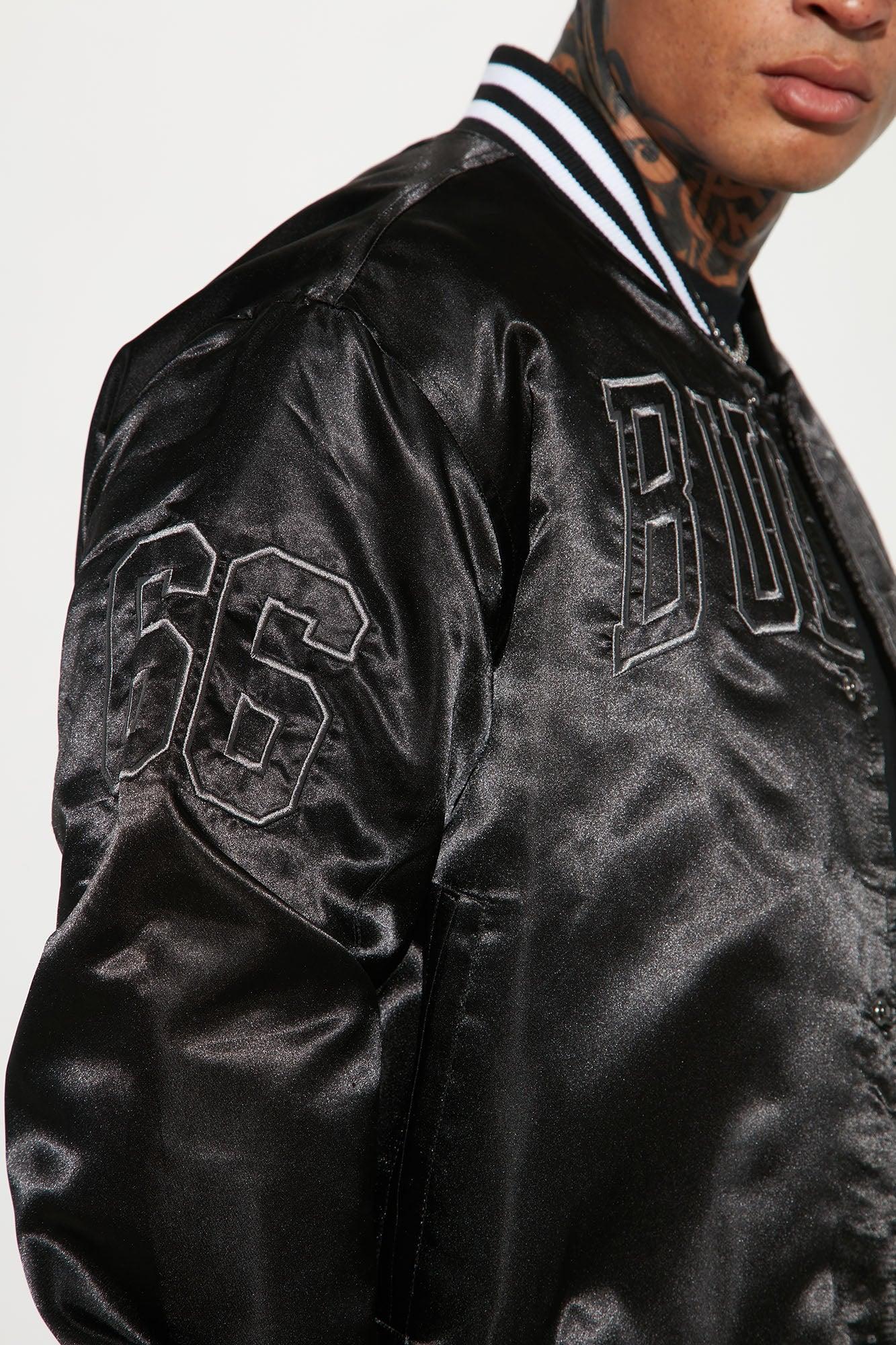 Bulls Out Varsity Jacket - Black Product Image