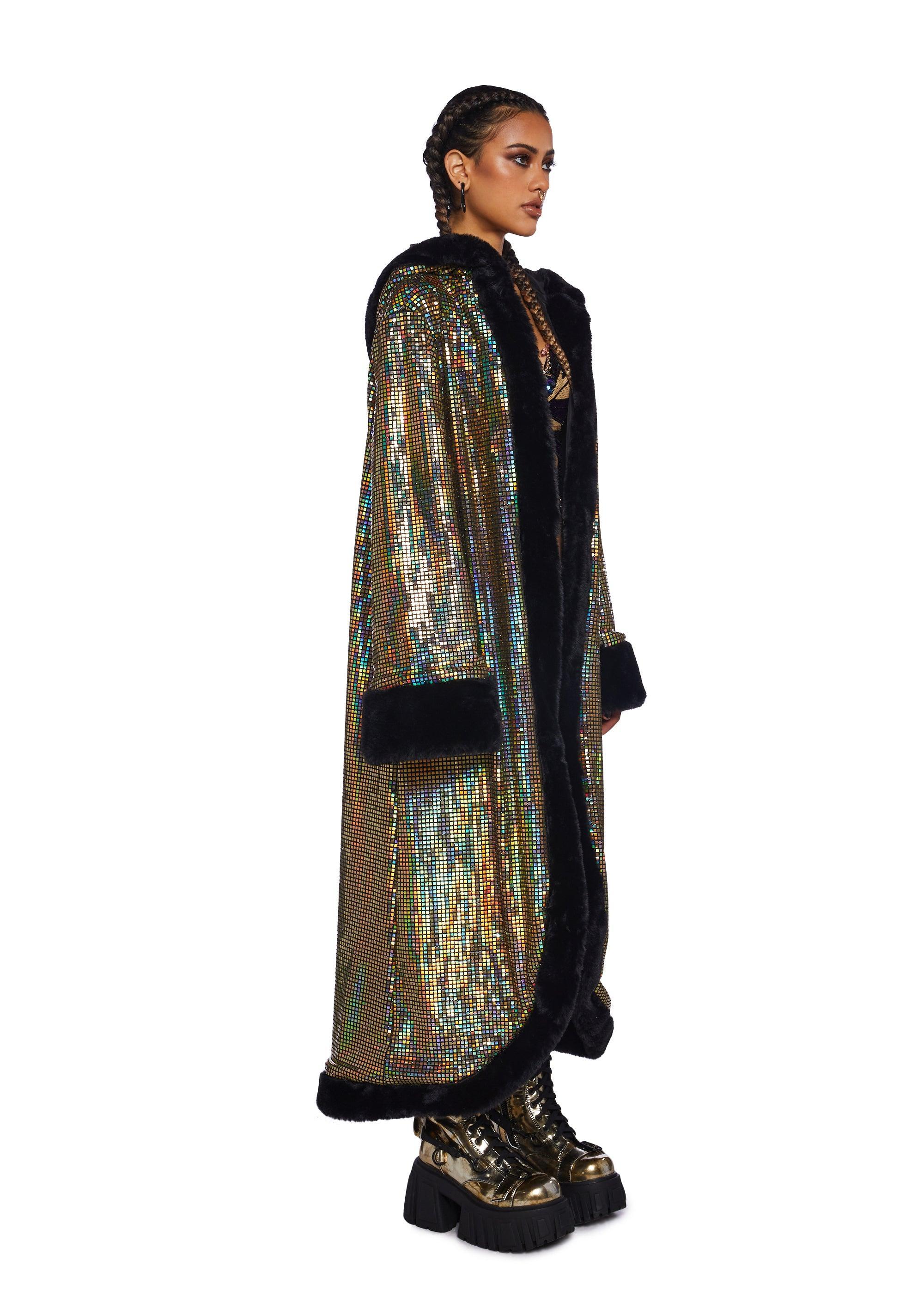 Gold Disco Fusion Hooded Duster Male Product Image