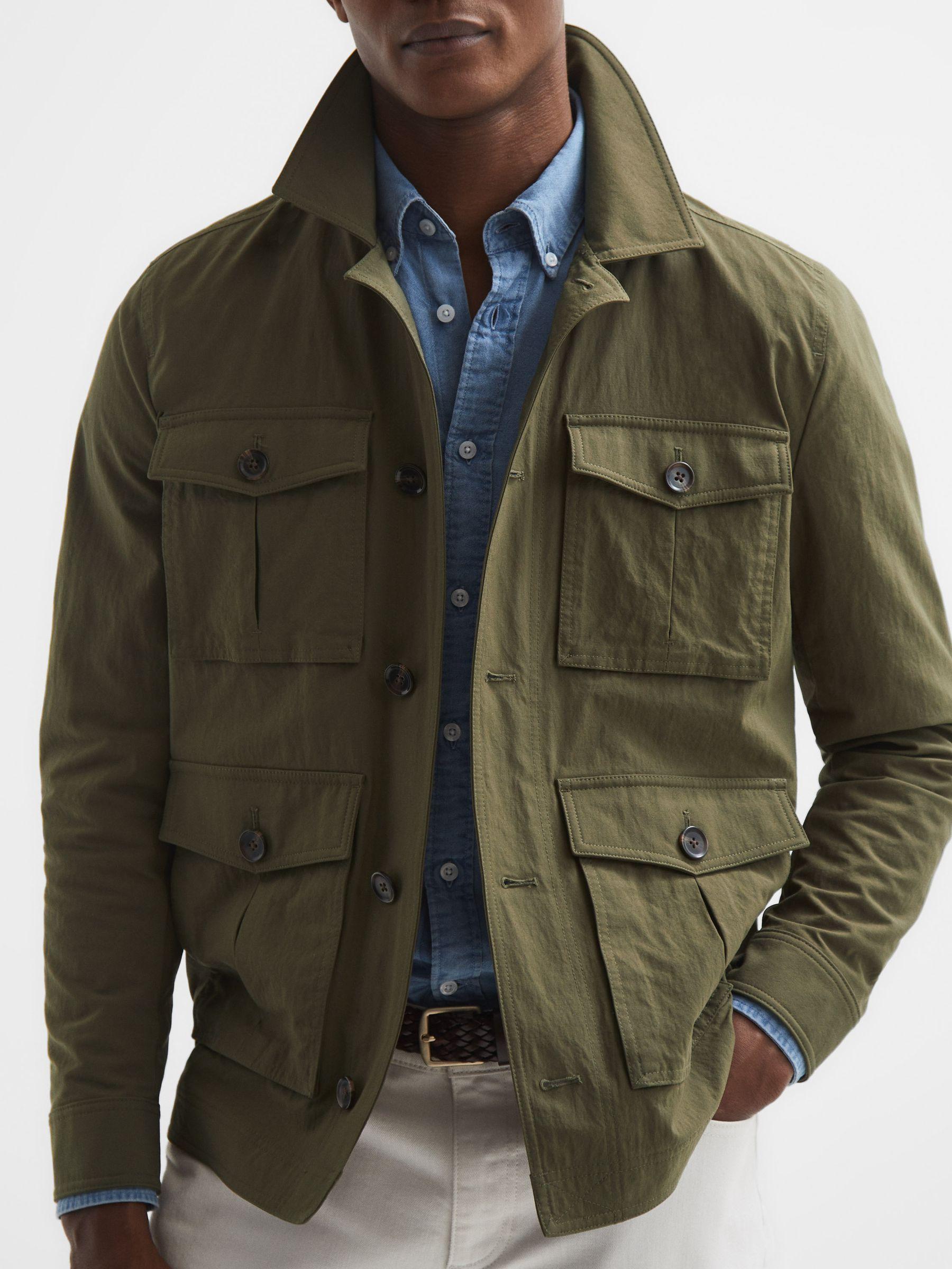 Four Pocket Field Jacket in Khaki Product Image