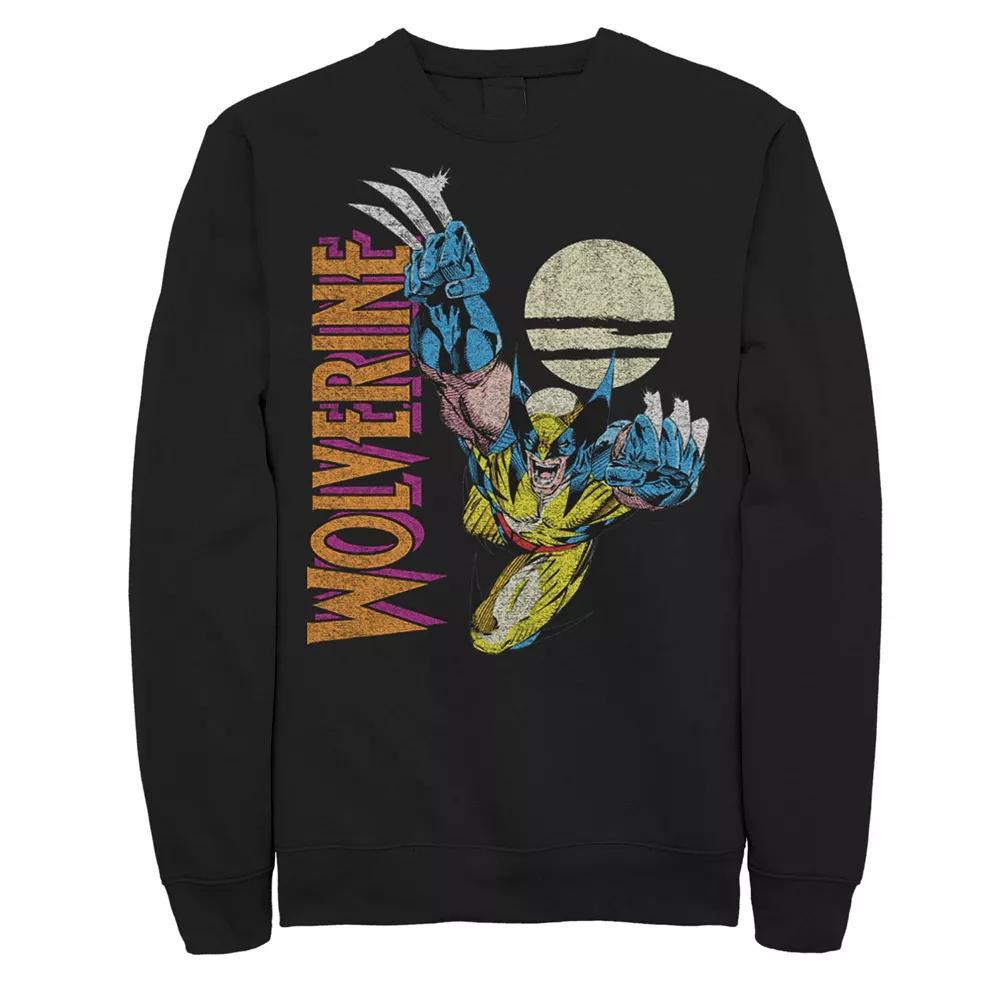 Men's Marvel X-Men Wolverine Claws Out Action Shot Sweatshirt, Size: XXL, Black Product Image