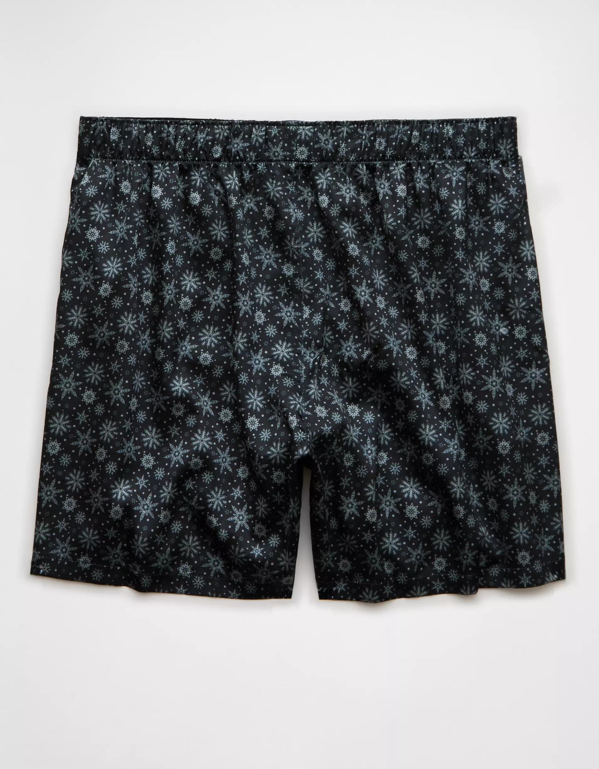 AEO Tiny Snowflakes Satin Pocket Boxer Short Product Image