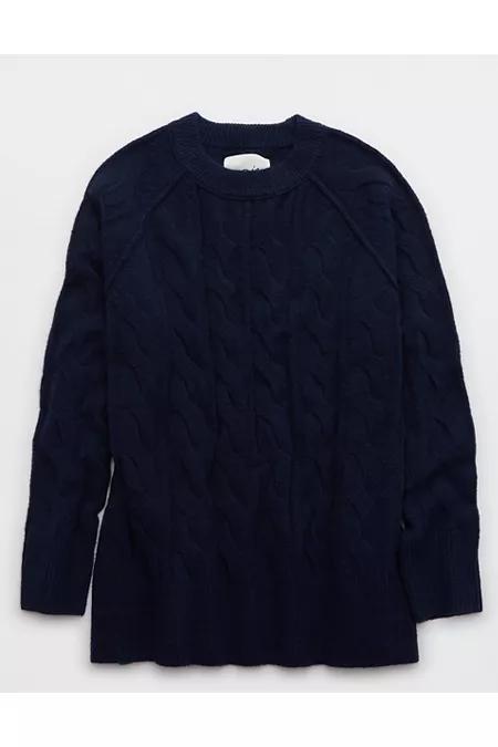 Aerie unREAL Cable Crew Sweater Women's Product Image