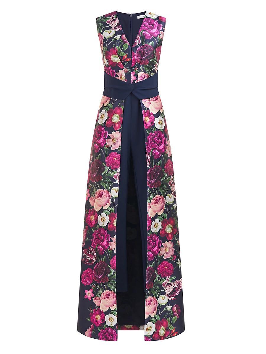 Womens Rene Floral Mikado Walk-Thru Jumpsuit Product Image