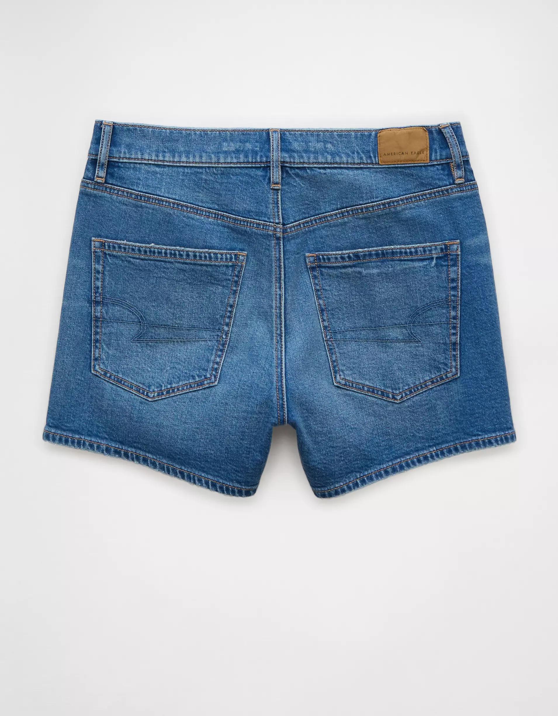 AE Strigid Super High-Waisted Relaxed Denim Short Product Image