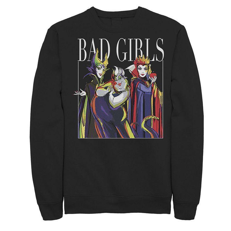 Disney Villains Mens Bad Girls Group Shot Painted Sweatshirt Product Image