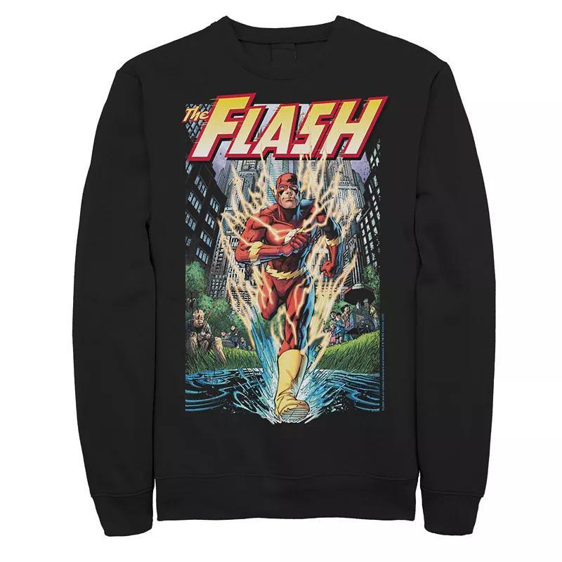 Big & Tall DC Comics The Flash Modern Comic Cover Sweatshirt, Men's, Size: XL Tall, Black Product Image