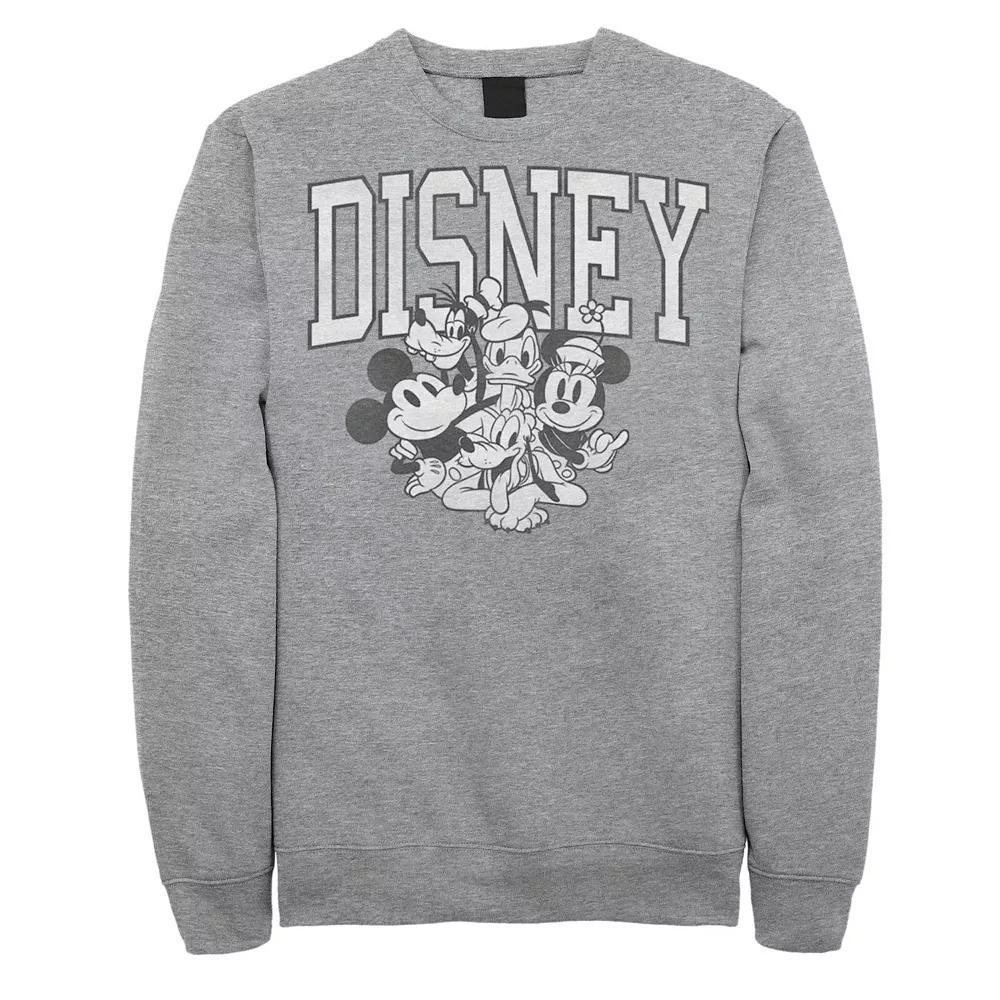 Disney's Mickey Mouse Men's Group Graphic Fleece, Size: Small, Athletic Grey Product Image