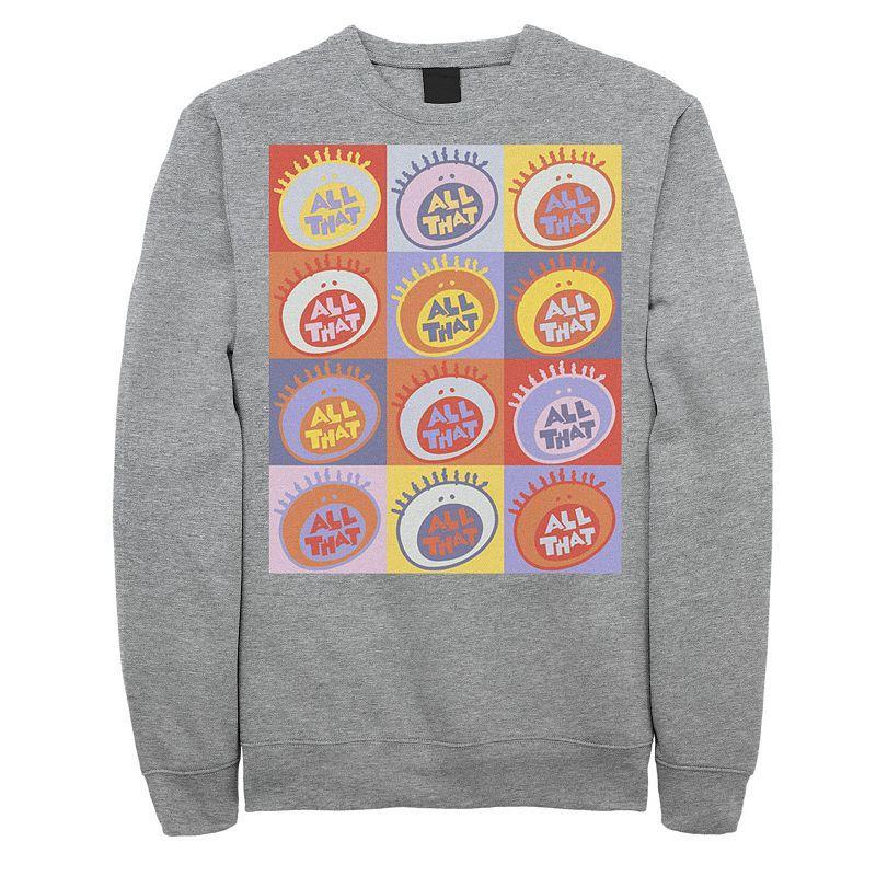 Men's Nickelodeon All That Classic Vintage Logo Panels Graphic Fleece Pullover,  Product Image