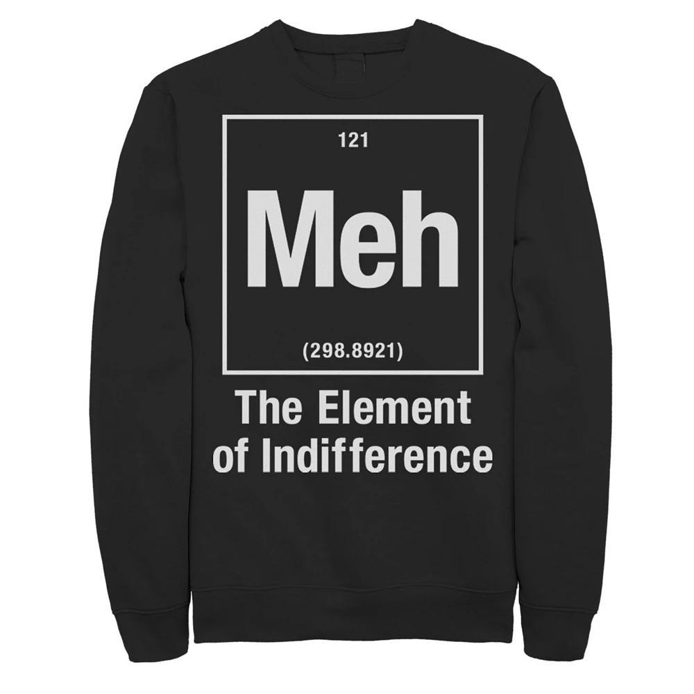 Men's Element of Indifference Periodic Table Science Sweatshirt, Size: Large, Black Product Image