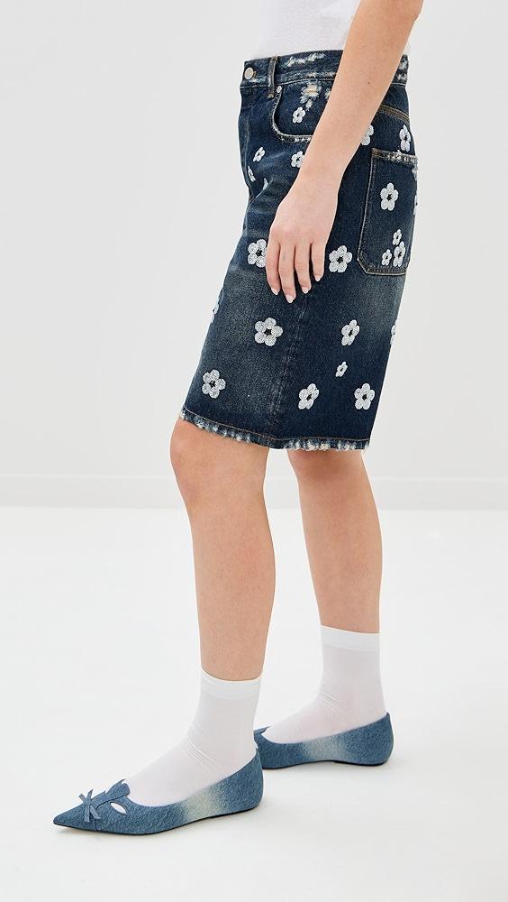 Marc Jacobs Sequin Daisy Wide Leg Shorts | Shopbop Product Image