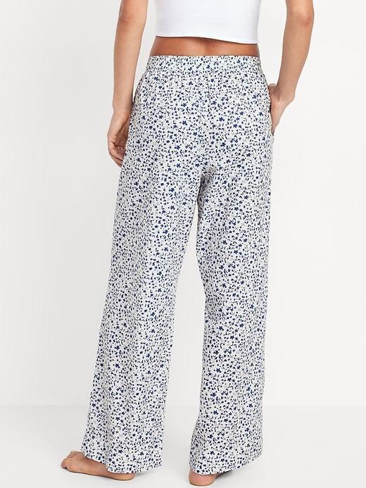 High-Waisted Poplin Pajama Pant Product Image