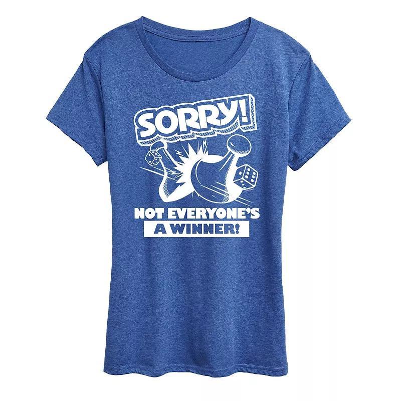 Women's Sorry Not Everyone's A Winner Graphic Tee by Hasbro, Size: Medium, Grey Red Product Image