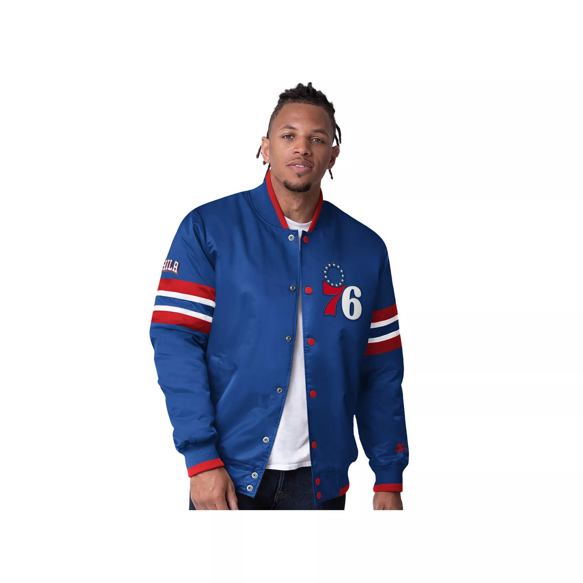 Men's Starter Red Chicago Bulls Scout Varsity Satin Full-Snap Jacket,  Product Image