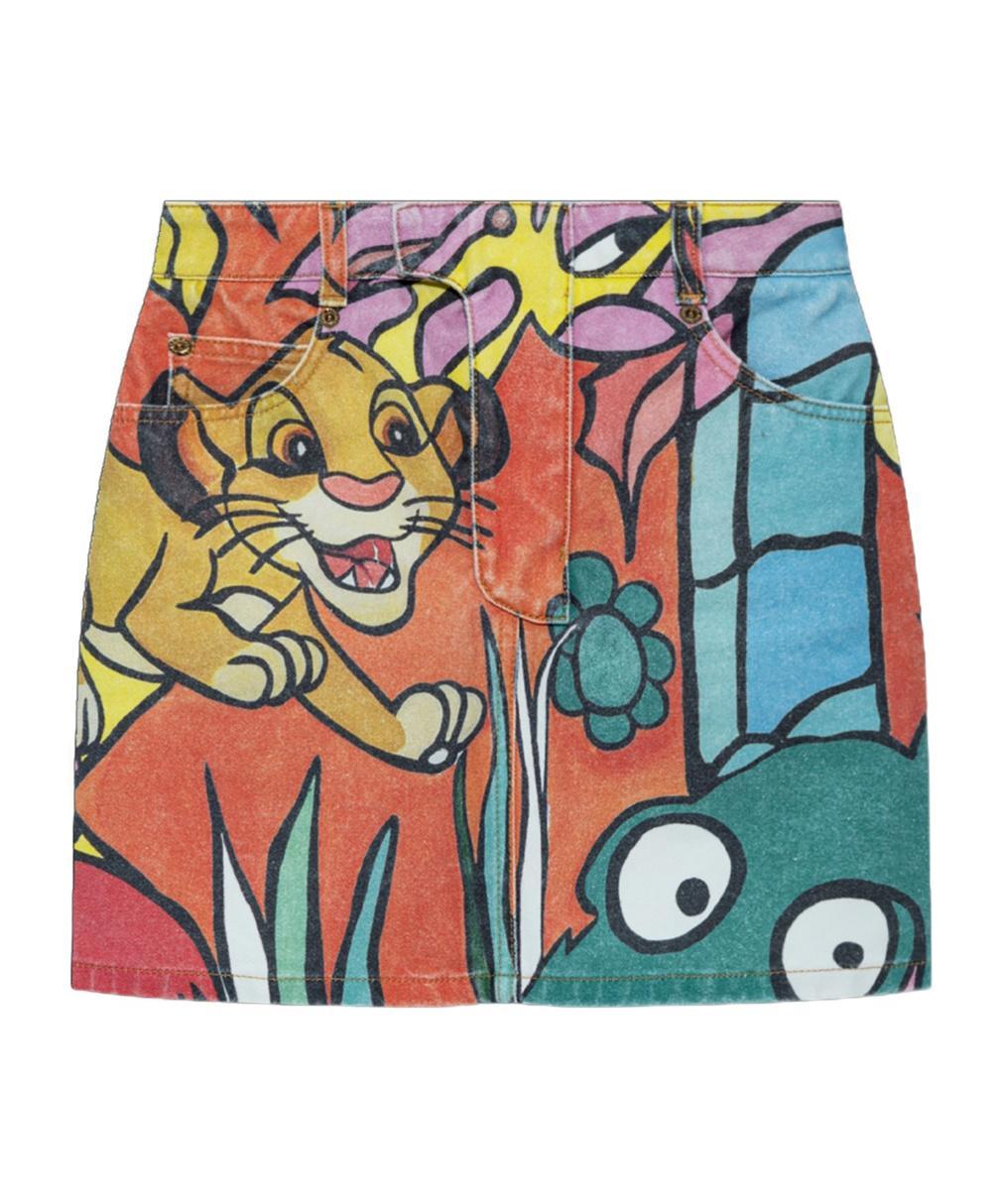 BALMAIN X Disney Printed Mini Skirt In Multi Product Image