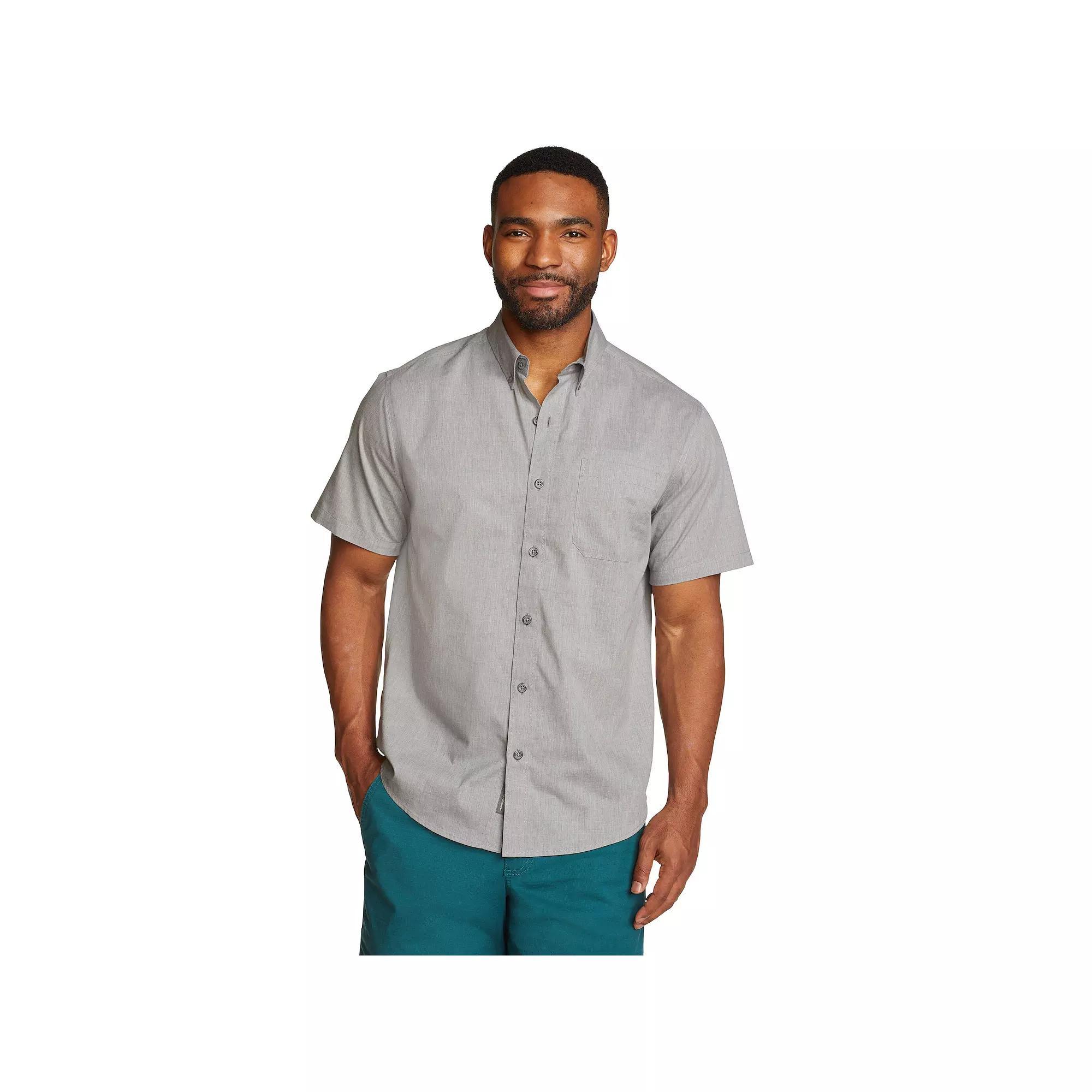 Men's Eddie Bauer UPF 50 Voyager Short Sleeve Button-Down Shirt,  Product Image