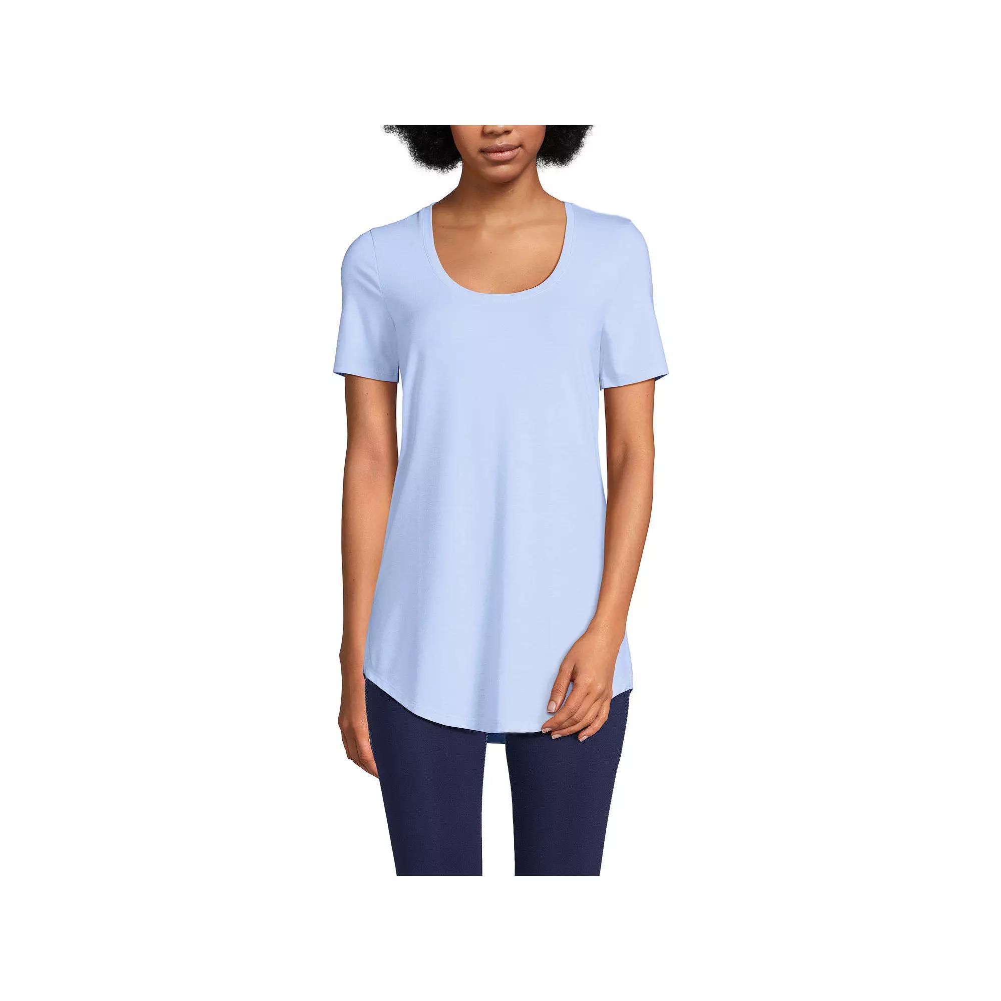 Women’s Lands' End Short Sleeve Tunic T-Shirt, Women's,  Product Image