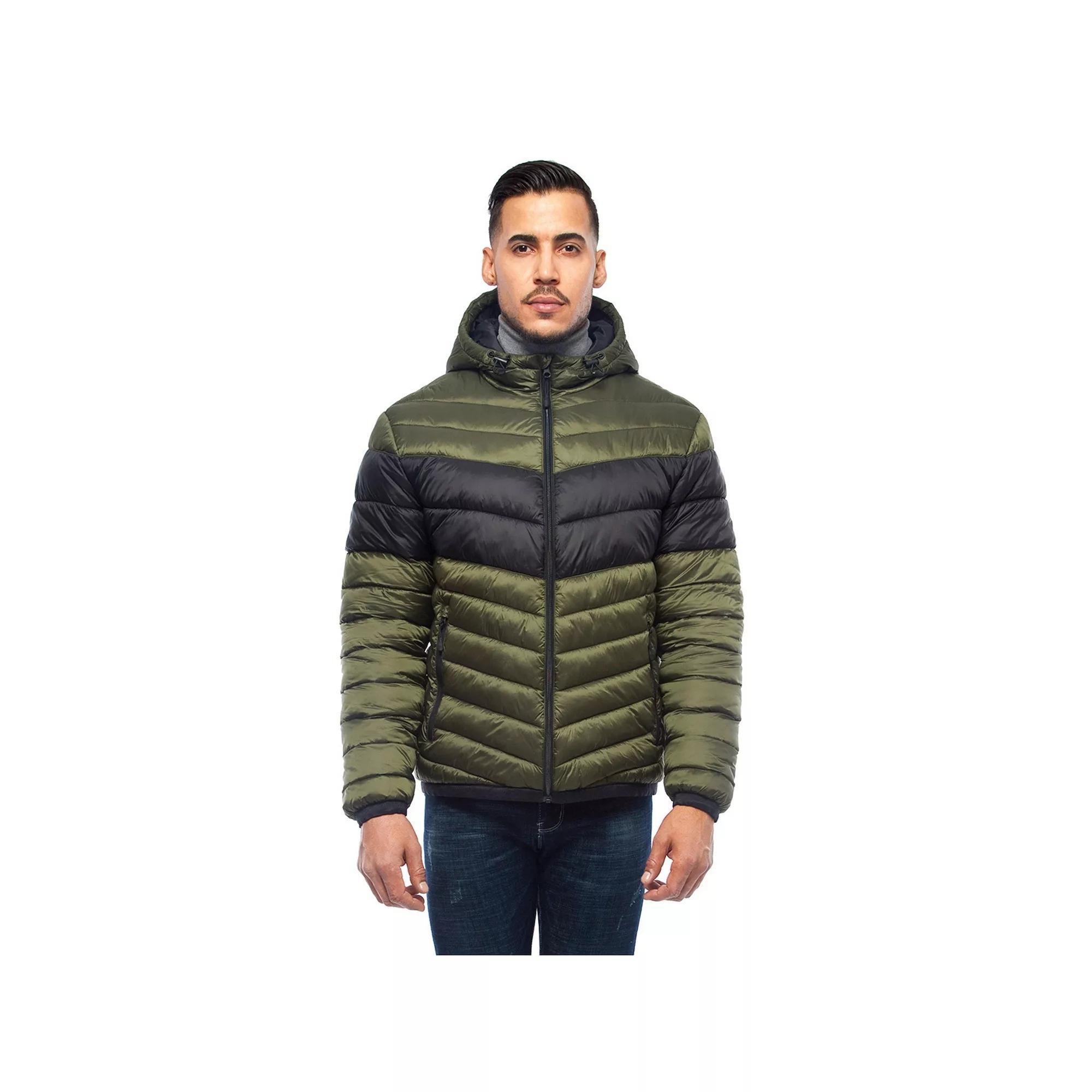 Men's Rokka&Rolla Lightweight Hooded Puffer Jacket,  Product Image
