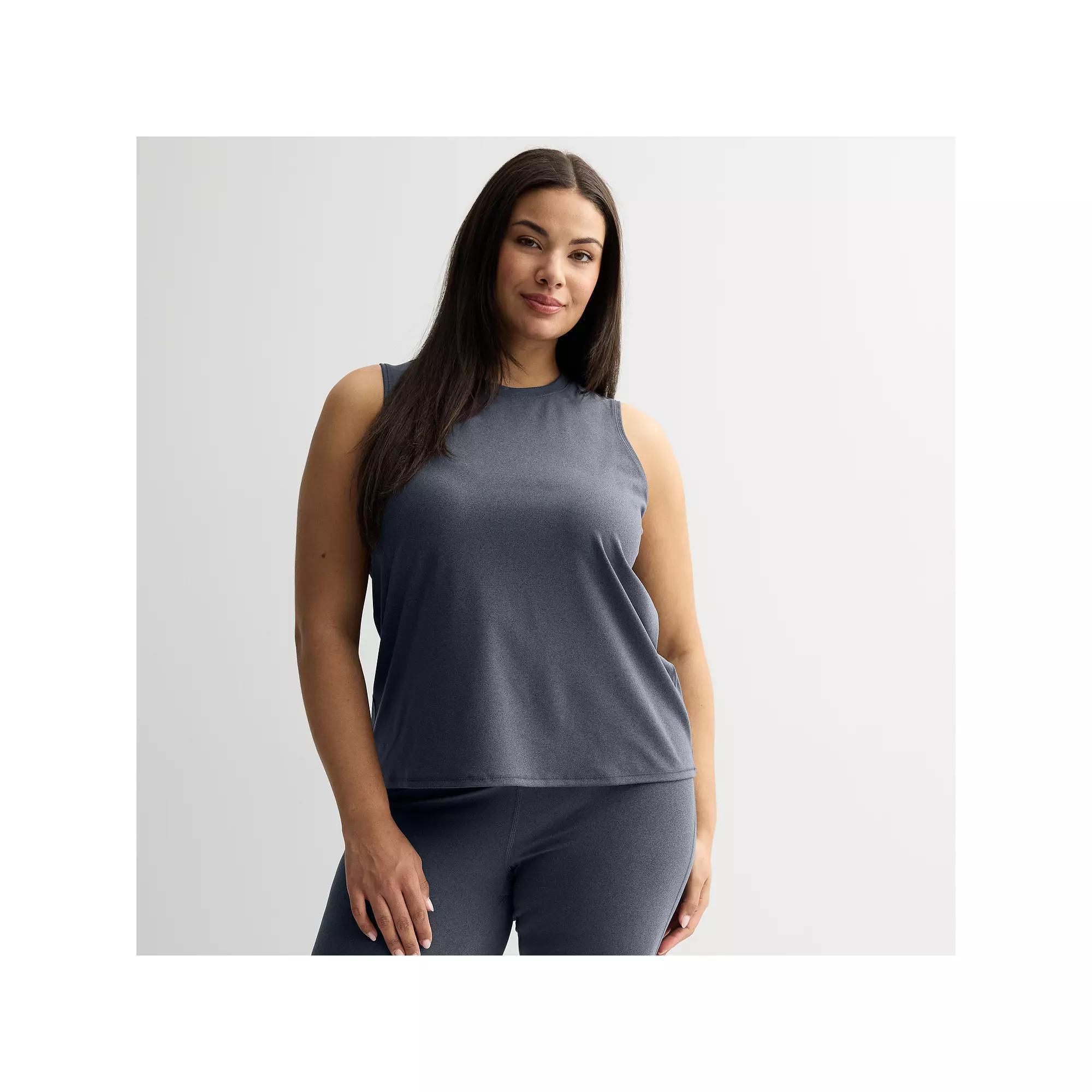 Plus Size Tek Gear® Essential Soft Tank Top, Women's, Size: 2XL, Heritage Gray Product Image