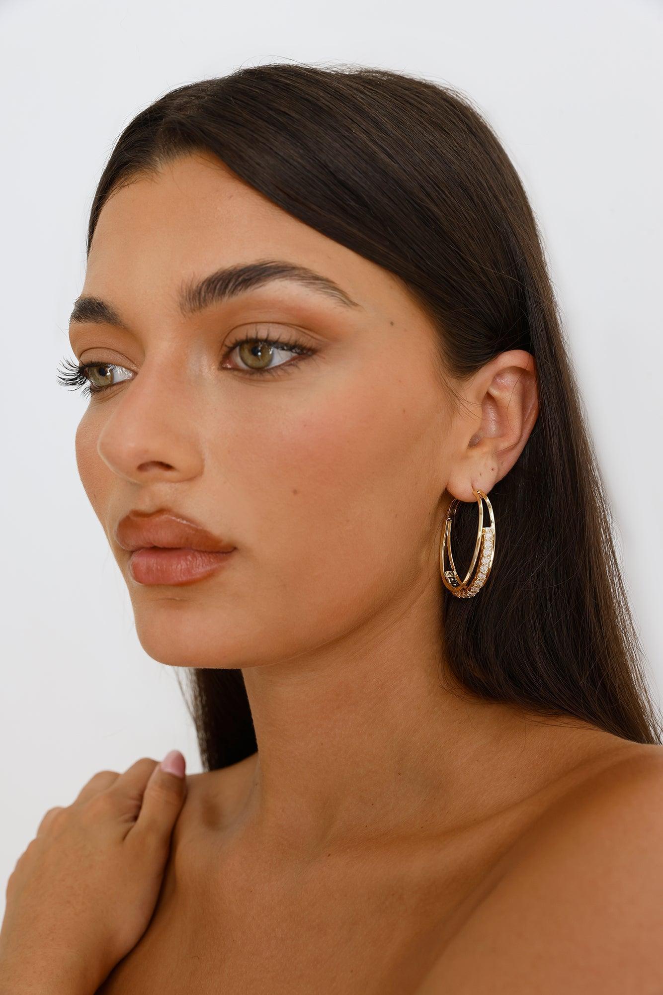 Glitter Glow Earrings Gold Product Image