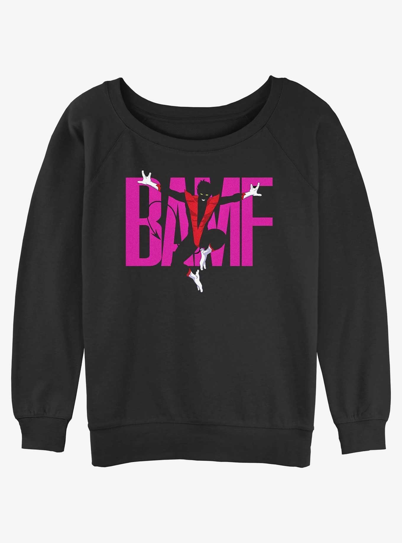 Marvel X-Men '97 Nightcrawler BAMF Girls Slouchy Sweatshirt Product Image