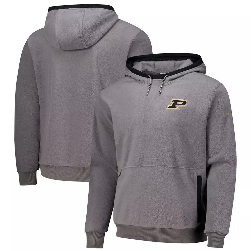 Men's Columbia Gray Purdue Boilermakers Flanker Fleece Pullover Hoodie,  Product Image