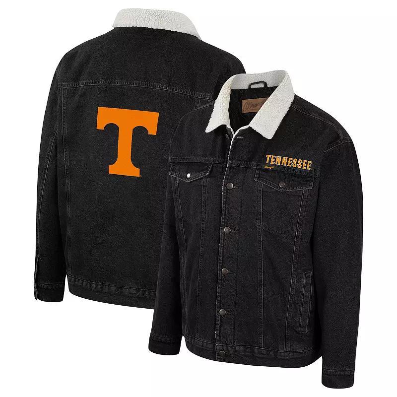 Mens Colosseum x Wrangler Charcoal Tennessee Volunteers Western Button-Up Denim Jacket Product Image