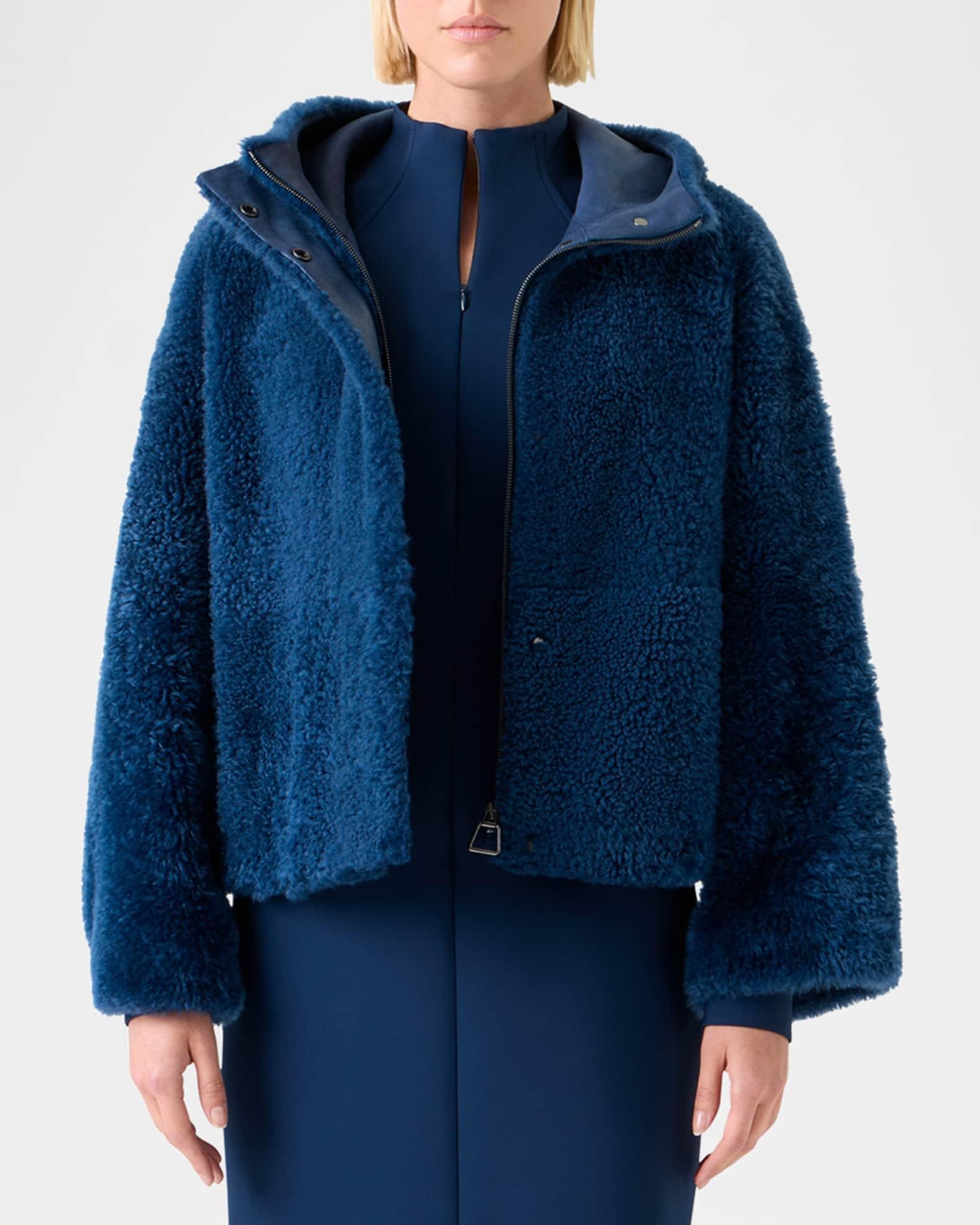 Gracie Lamb Shearling Hooded Jacket Product Image