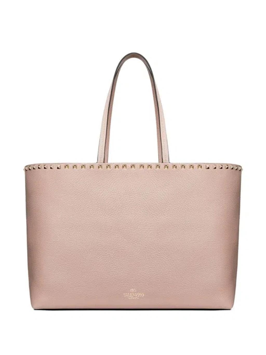 VALENTINO GARAVANI Rockstud Tote Handbag Handbag In Poudre Product Image